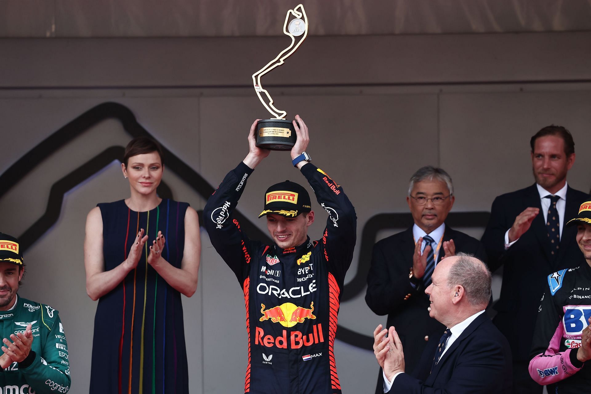 Max Verstappen after winning the 2023 Formula 1 Monaco Grand Prix. Source: Getty
